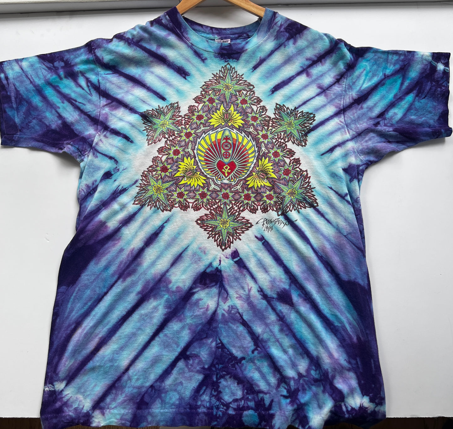 1980s Phil Brown x Richard Biffle Tie-Dye T-Shirt – Mandala Celtic Starburst