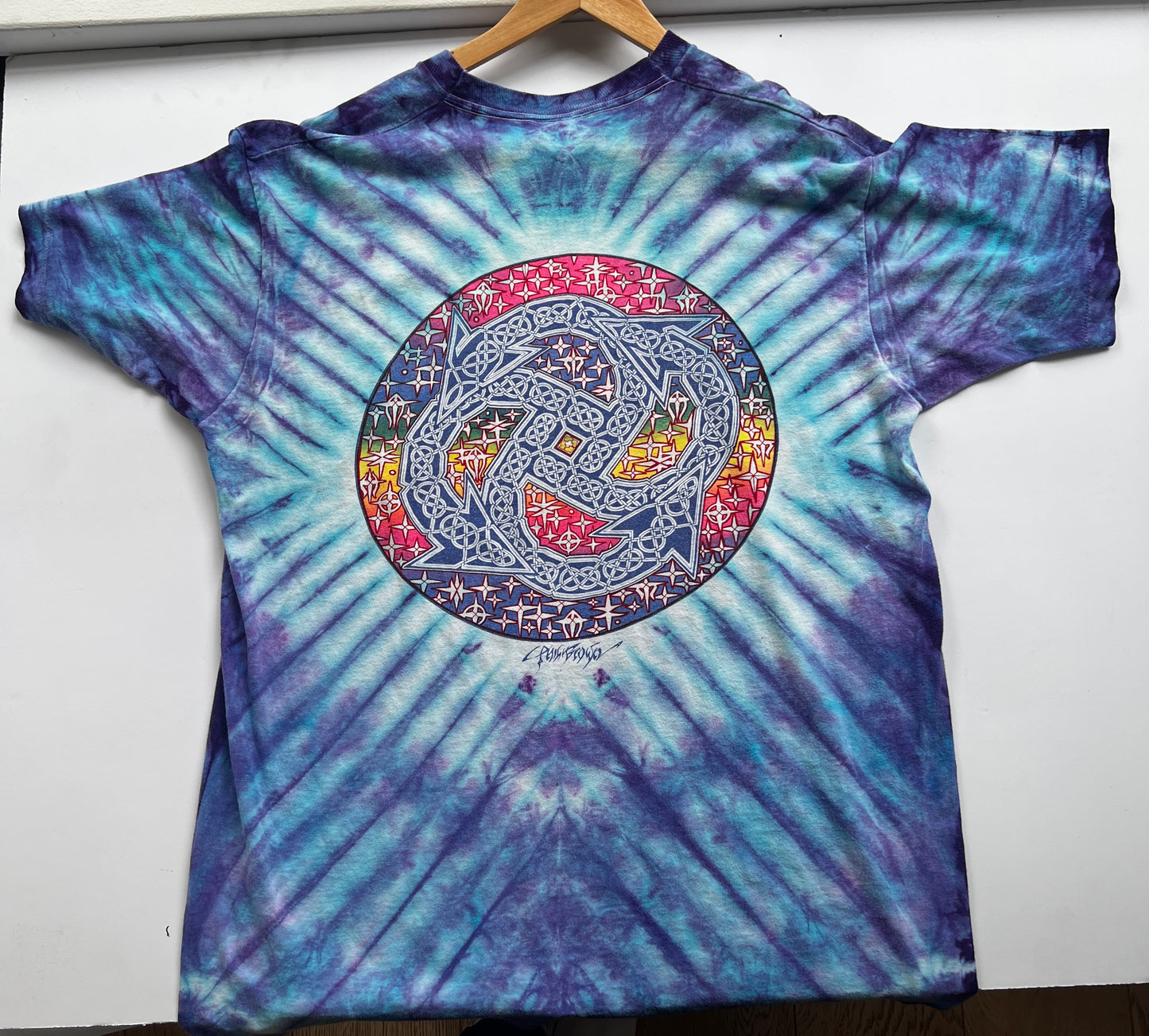 1980s Phil Brown x Richard Biffle Tie-Dye T-Shirt – Mandala Celtic Starburst