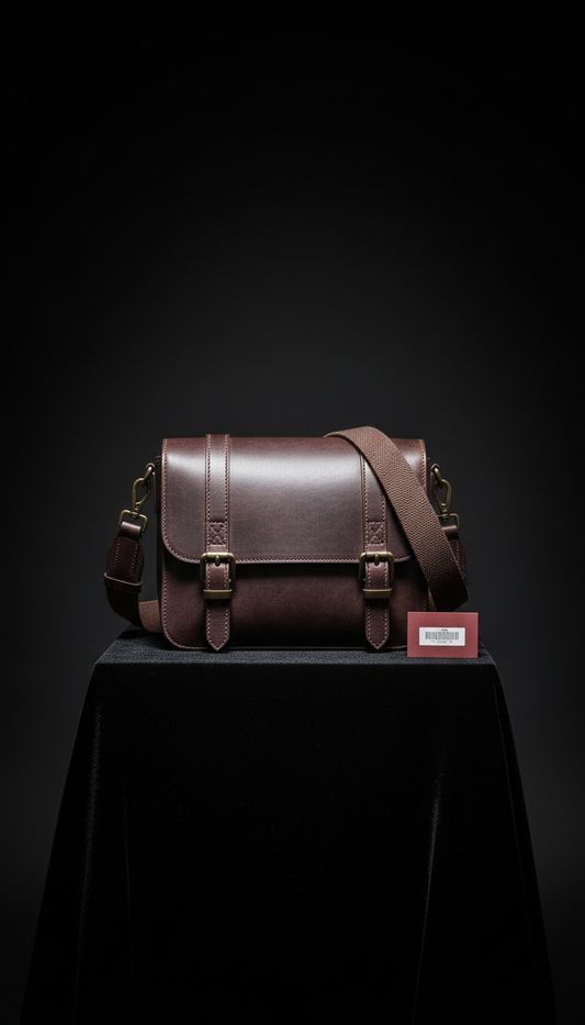 Smoked Bronze hardware leather crossbody bag