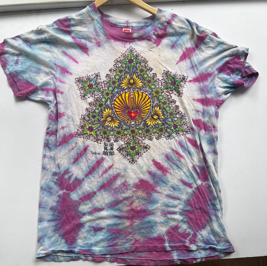 Vintage 1980s Phil Brown Tie-Dye T-Shirt – Sacred Geometry & Mandala Art